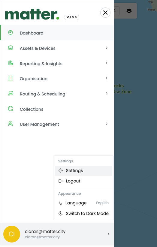open settings