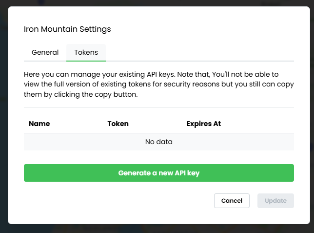 navigate to tokens